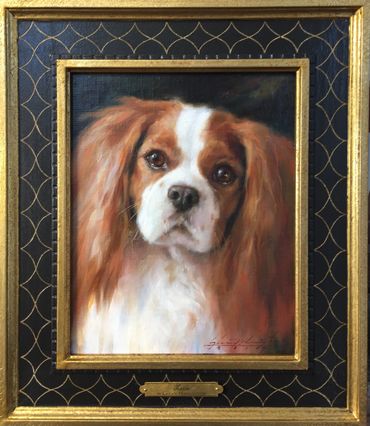 Dog portrait painting by Glenn Harrington 