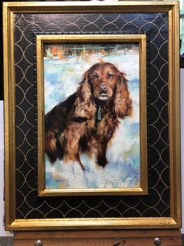 Dog portrait painting by Glenn Harrington 