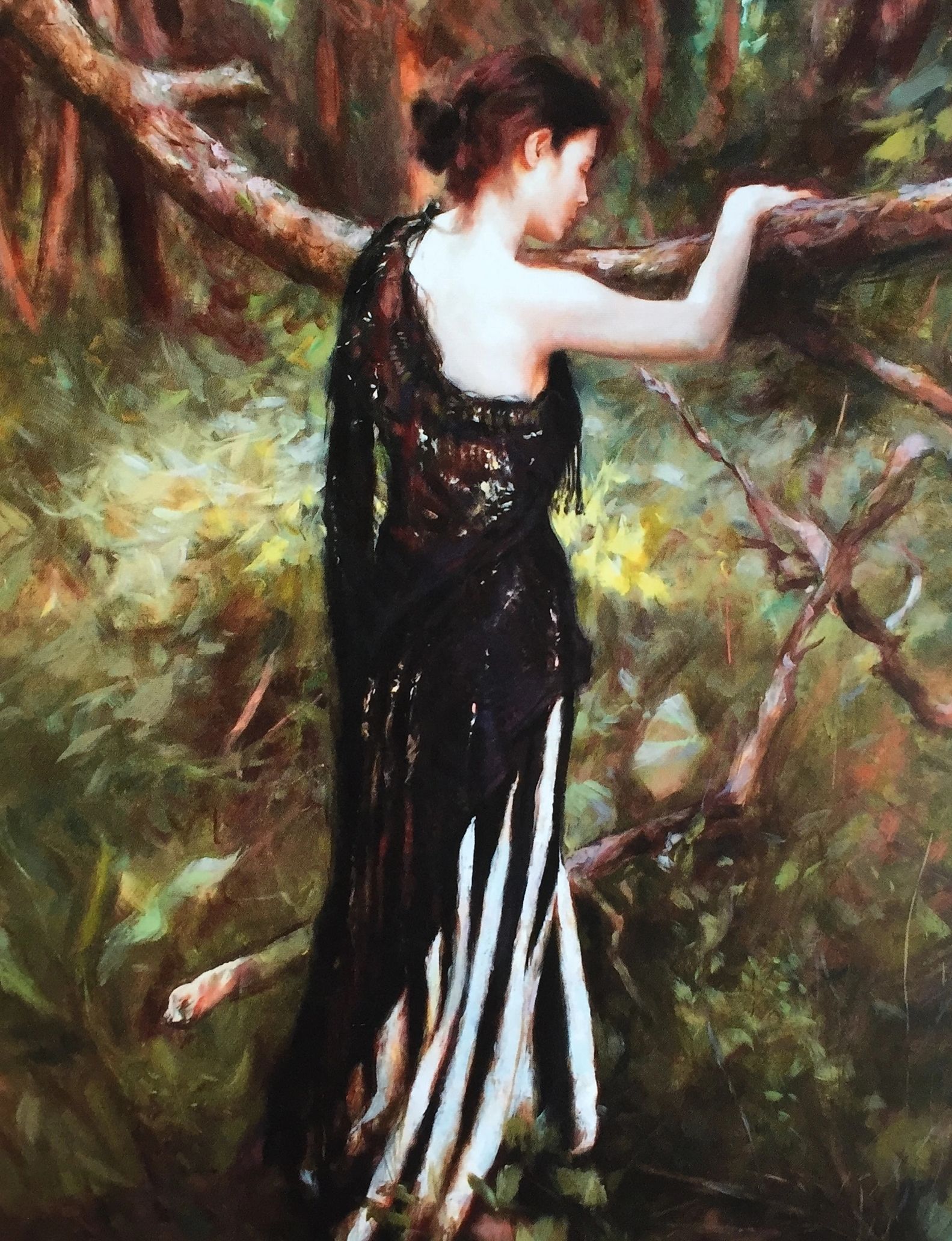 Woman in the forest by Glenn Harrington 