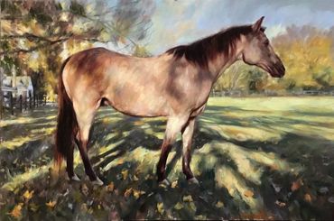 Horse portrait painting by Glenn Harrington 