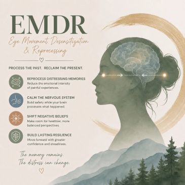 EMDR therapy benefits and processes unprocessed memories using bilateral stimulation.