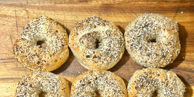 Hand Rolled- All Natural- Everything bagel