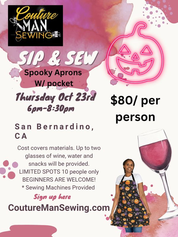 Halloween Sip & Sew
 Flyer