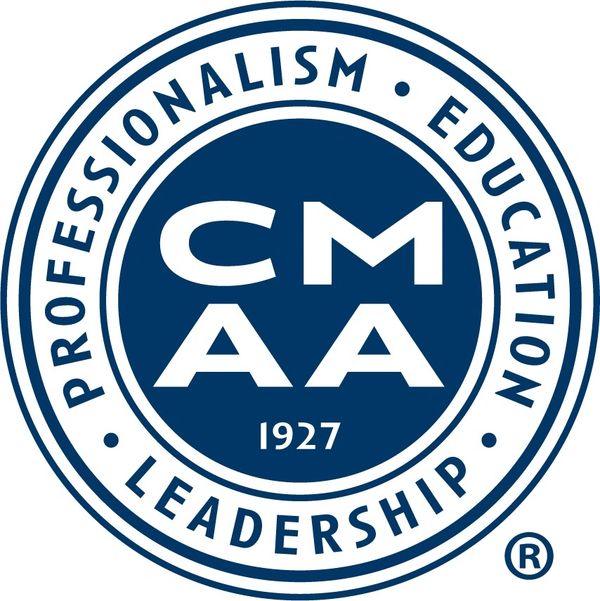 Logo of CMAA with words professionalism, education, and leadership.