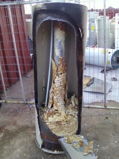 What the inside of your old Water Heater looks like