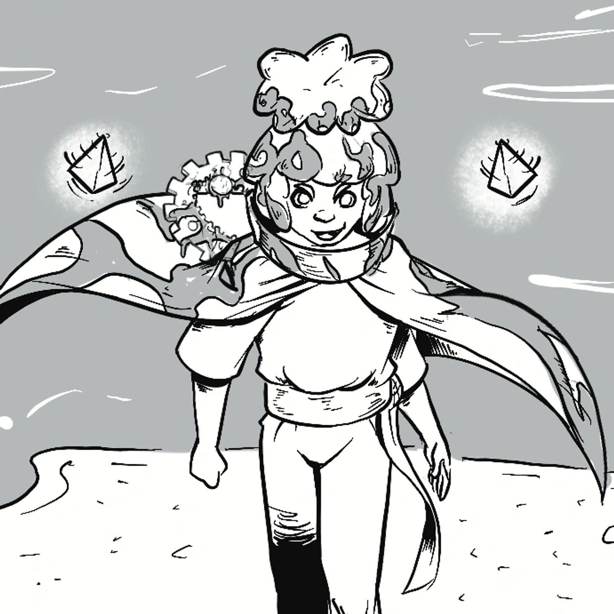 Main character Andin from the Lapis Comics Inc original comic, Koakungy