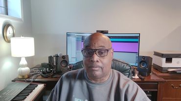 Wayne, at home, in the studio.