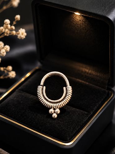 Sterling silver septum ring
