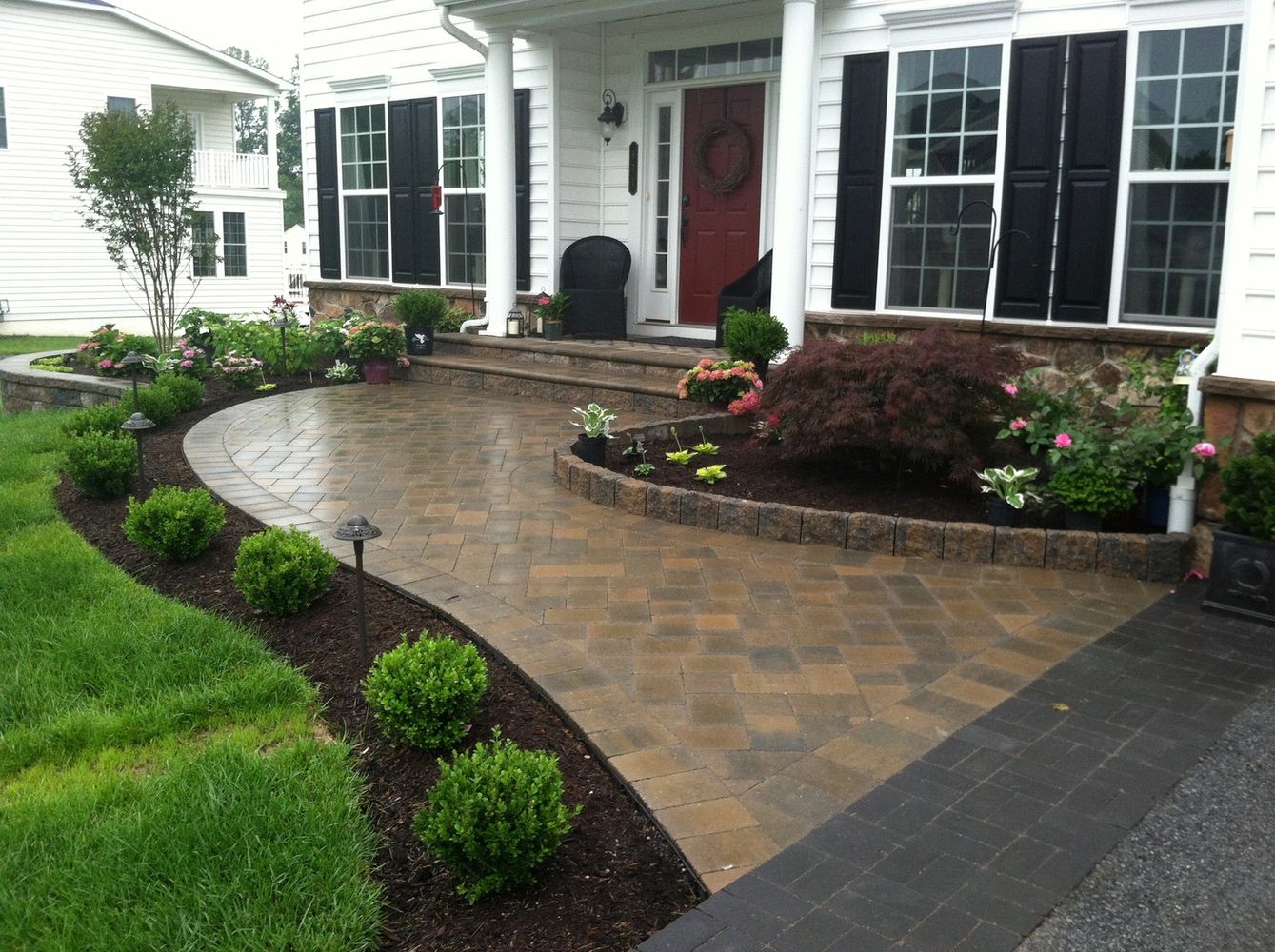 Paver walkway and hardscaping