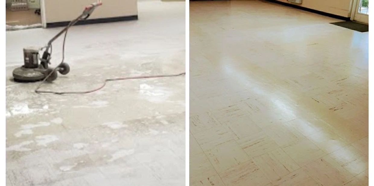 Floor refinishing services. Remove old wax and apply new wax. Shiny clean floors. Look like brand ne