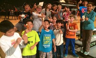 Ages 6-11. Strings beginner-Suzuki Book 3; flute/perc 1 year of study; other winds 2 years of study 