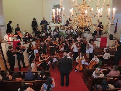 A youth orchestra concert