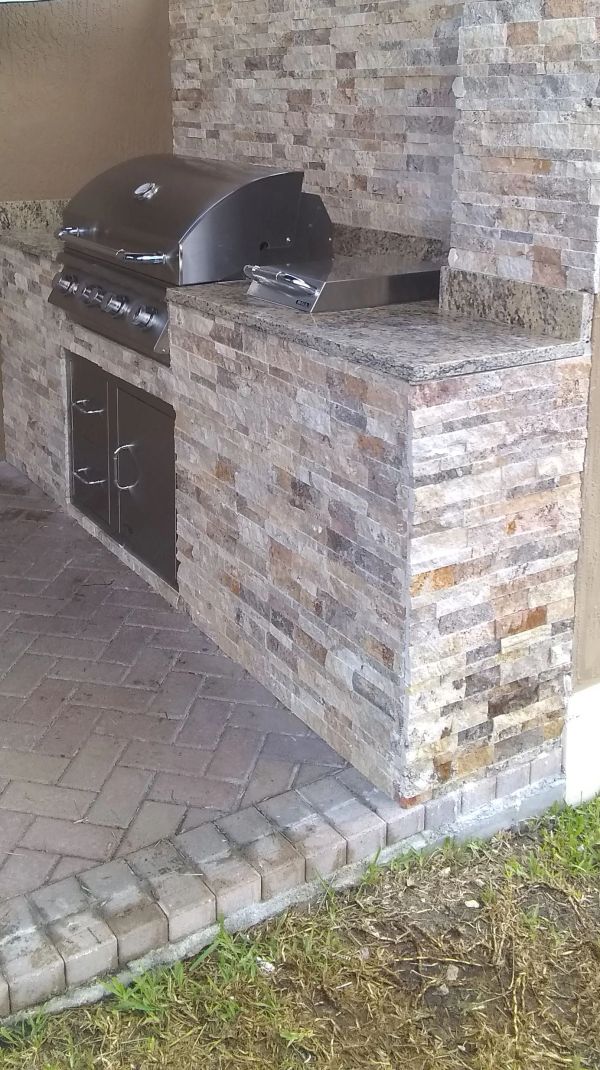 Travertine edger stone