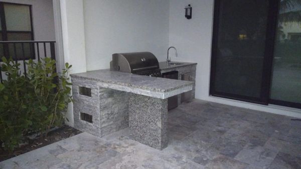 Outdoor ktchen L shape