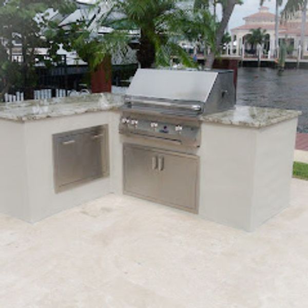 small outdoor kitchen