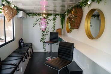 Beauty Truck inside part, with A/C, 2 hair and makeup work station, 6 seats with security belts,