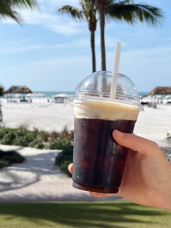 cold brew coffee drink outdoors