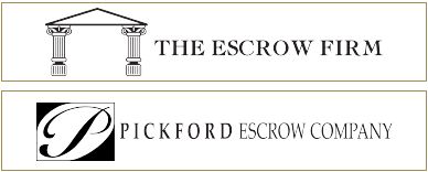 The Escrow Firm logo and Pickford Escrow Company logos