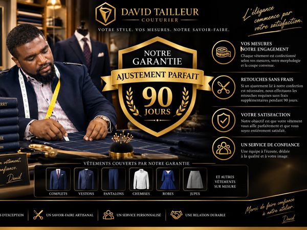 Chez DAVID TAILLEUR, votre satisfaction est au cœur de notre travail.Chaque vêtement sur mesure,...
