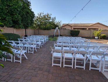 Backyard home weddings