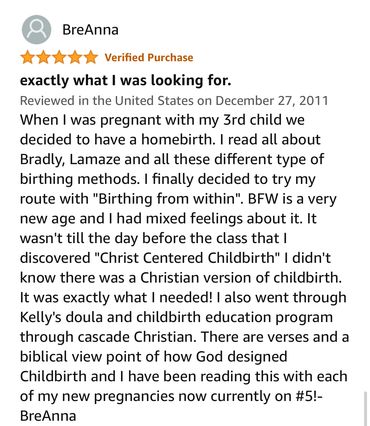 Christ centered childbirth book review about Christian childbirth classes and Doula
