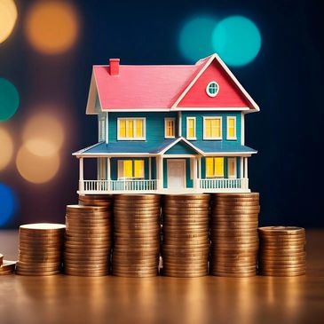 House on top of pennies.