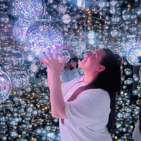 Me touching a light orb