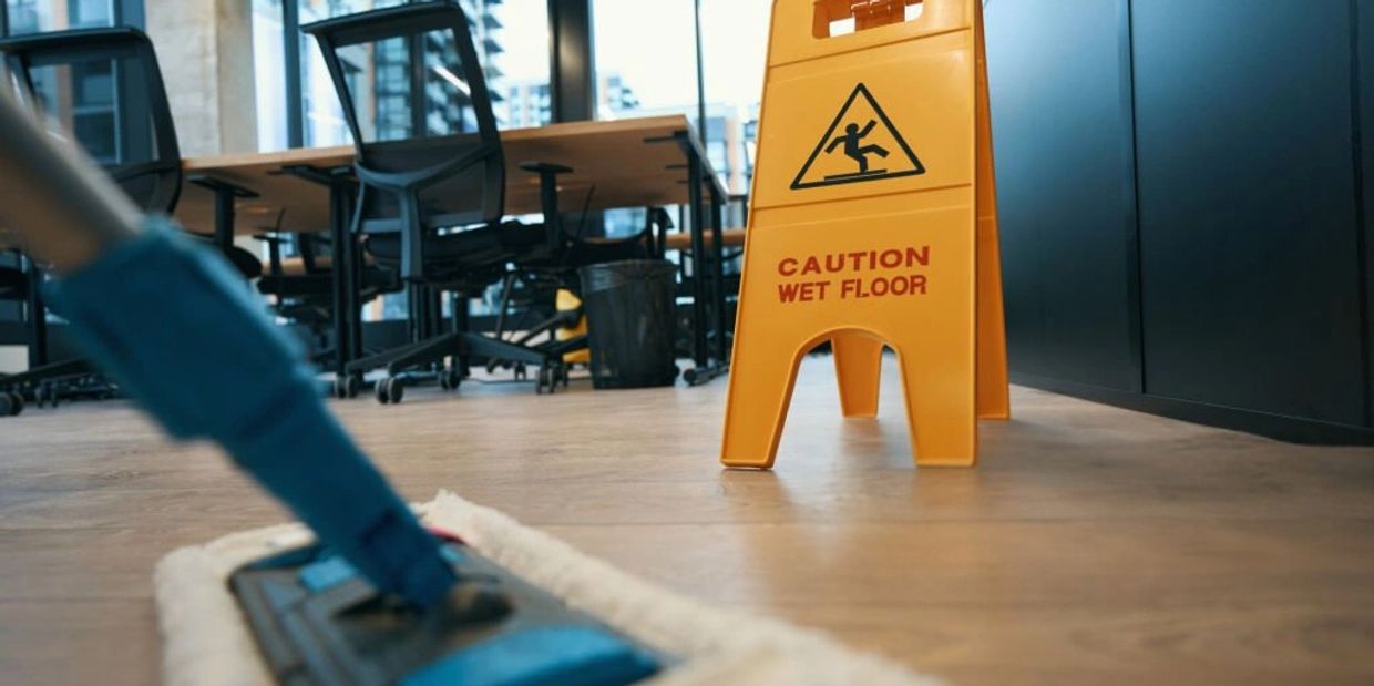 moping tiles using industry recommended chemicals and making sure your space smells good for clients