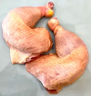 Non-GMO Pasture raised Chicken Leg Quarters.