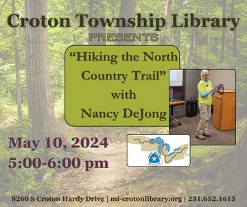 Presentation at Croton Township Library May 10 at 5:00 pm