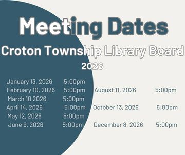 board meeting dates on blue and tan background
