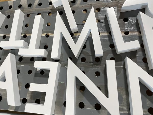 Individual letters by Balton Sign Company.