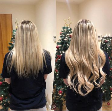 Hair Extensions Before and After