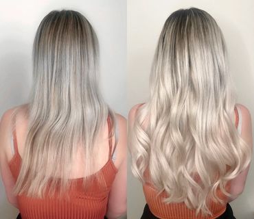 tape in extensions before and after