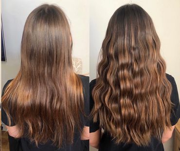 Hair Extensions Before and After