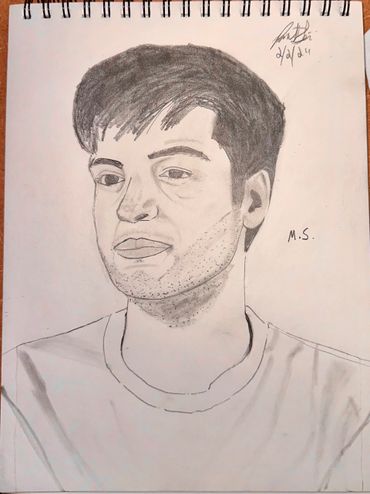 Sketch of Michael Stevens by Roman Lucarini