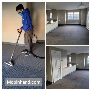 We offer move out cleaning services, including carpet cleaning.