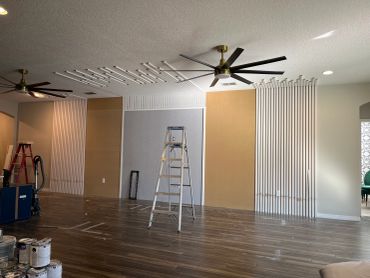 Attention getting living room accent walls