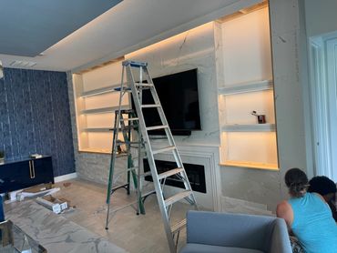 Living Room custom build outs