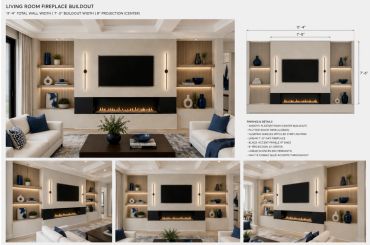 Accent wall build outs for living room walls