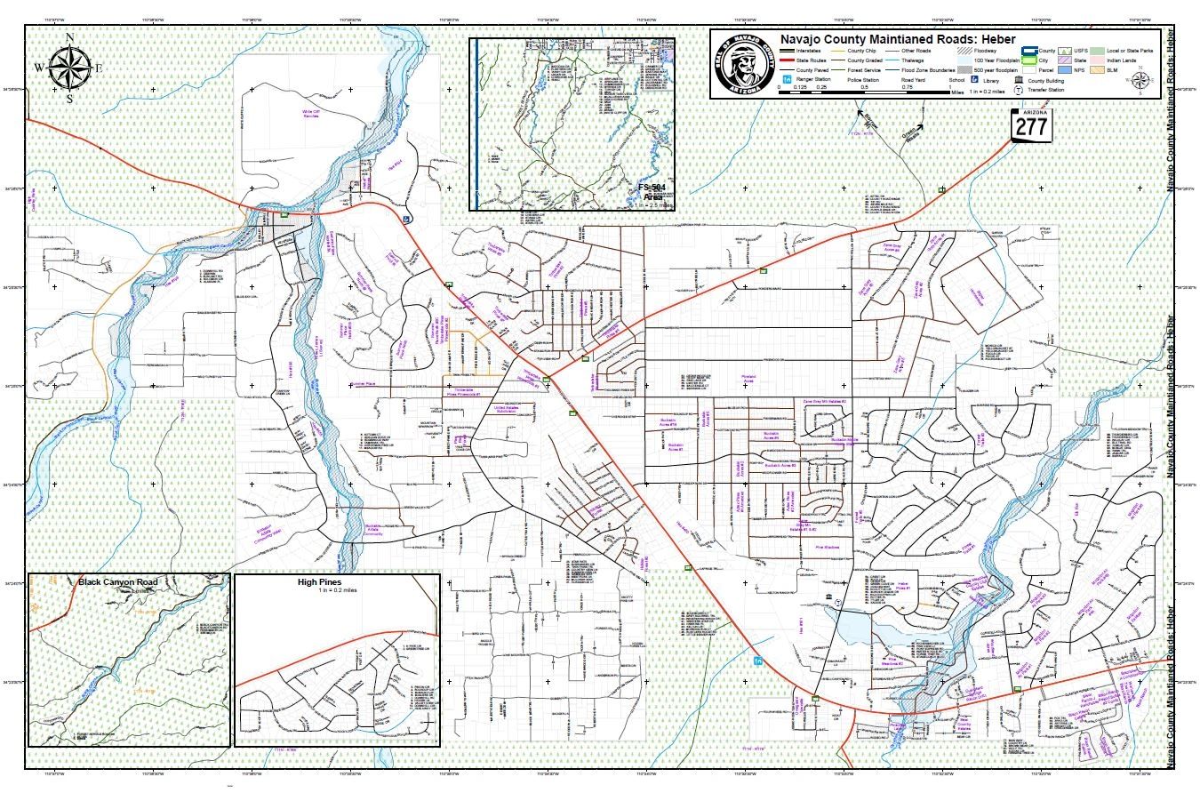 Heber-Overgaard, Arizona Fire District Map
