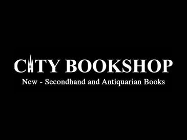 Logo of City Bookshop specializing in new, secondhand, and antiquarian books.