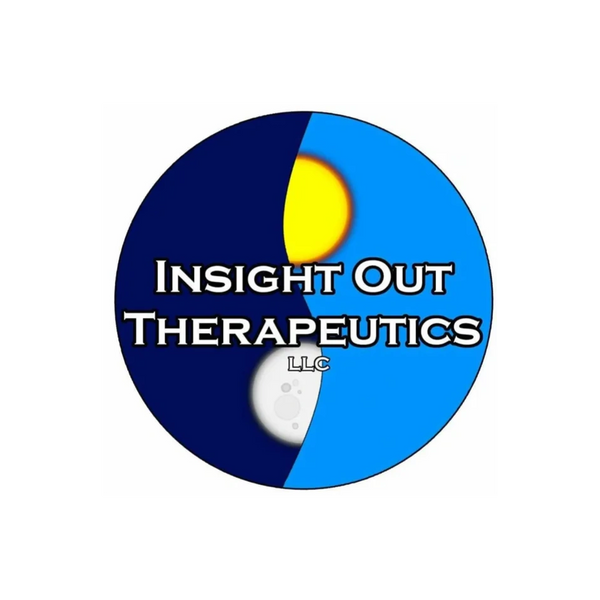 Logo of Insight Out Therapeutics LLC with sun and moon imagery.