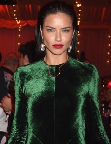 Adriana Lima, red carpet, sleek hair, red lips, hair and makeup, Kerstin Jaeger