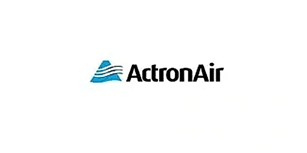 ActronAir logo with blue wave design.