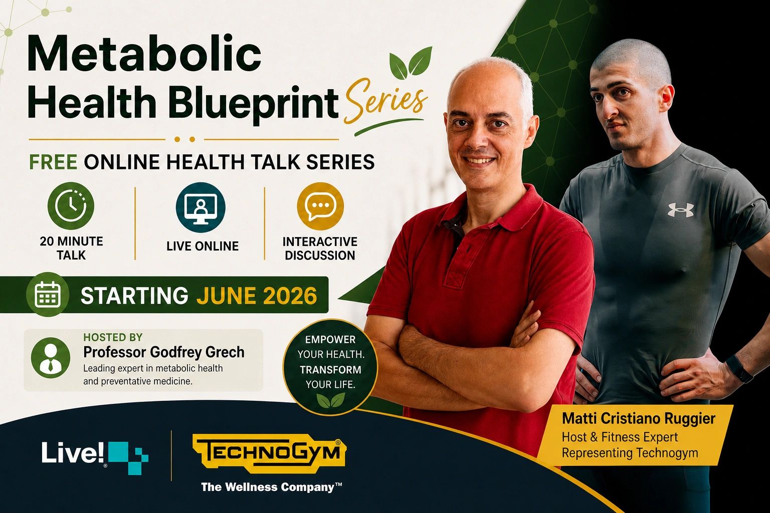 Joint Webinar series brought together by Livel Health Hub and Technogym