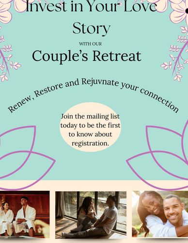 Flyer for a couple's retreat to renew connection.