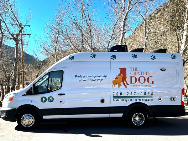 2022 Ford Transit 350 fully converted for mobile grooming.