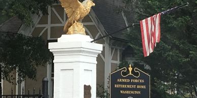 The gate of historic AFRH