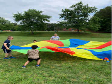 more parachute fun - pediatric therapy - field day 2022
